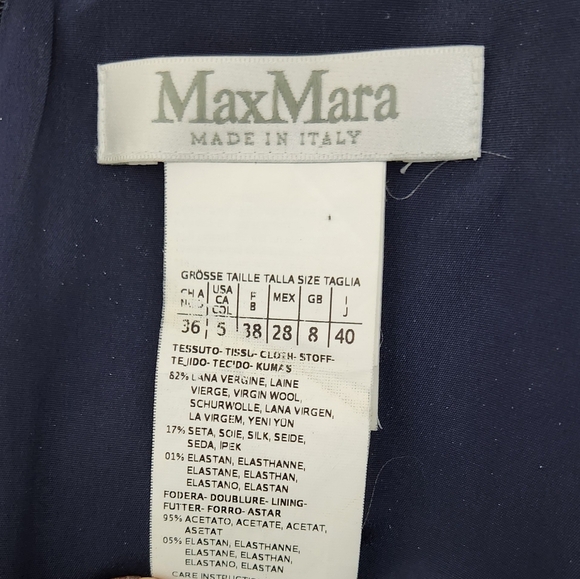 MaxMara Arley Side Pleat Wool Blend Dress - Picture 12 of 12